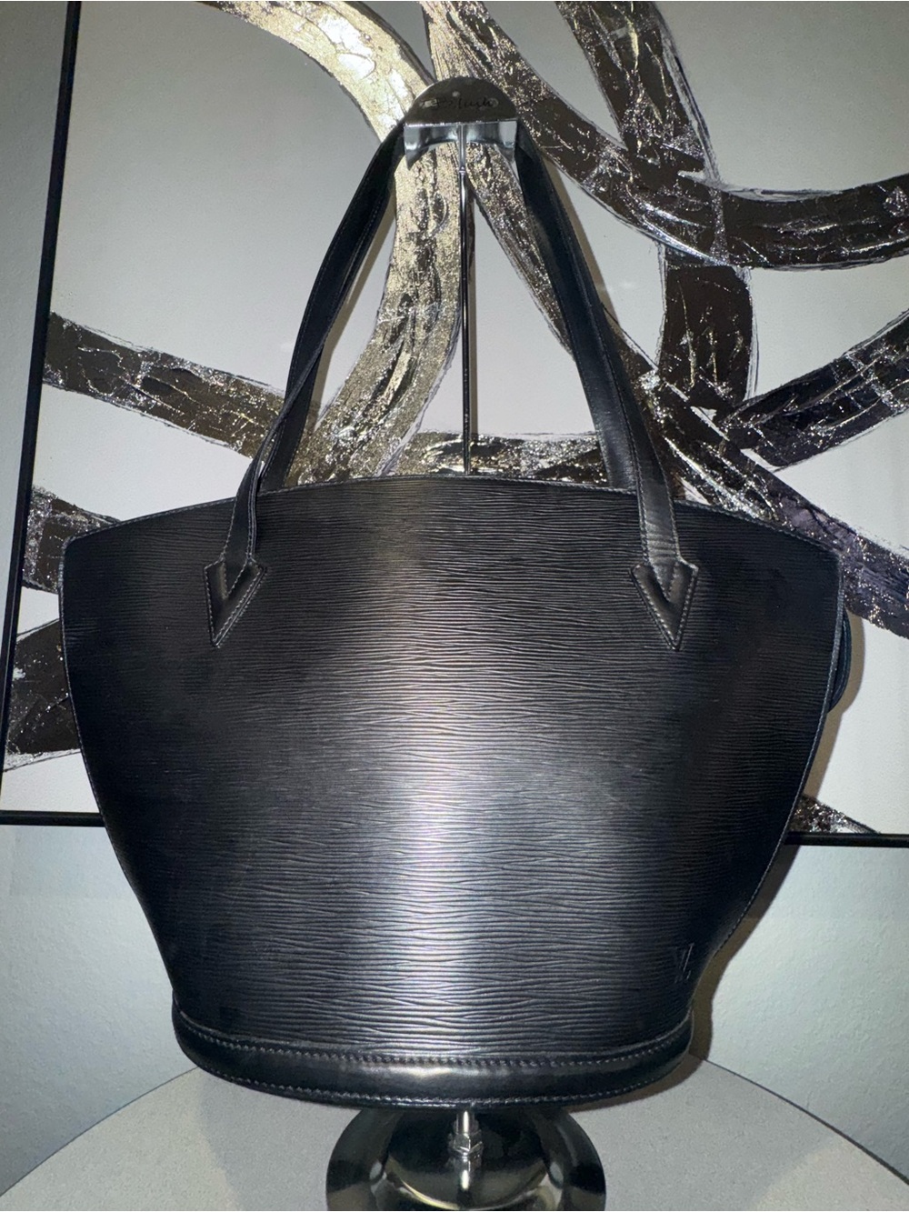 Louis Vuitton Saint Jacques Black Epi Leather Tote with COA